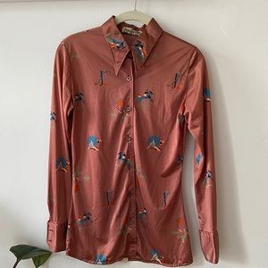 1970s vintage Nik Nik novelty button down disco